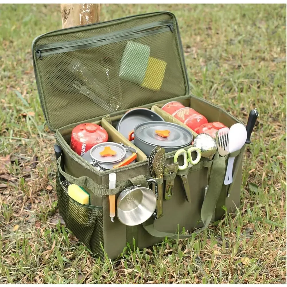 Tactical Camping Storage Bag 46L Utility Tote Trunk Organizer Green NOB